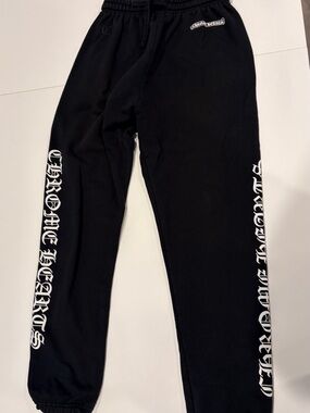 Chrome Hearts Black Logo Sweatpants (SMALL)